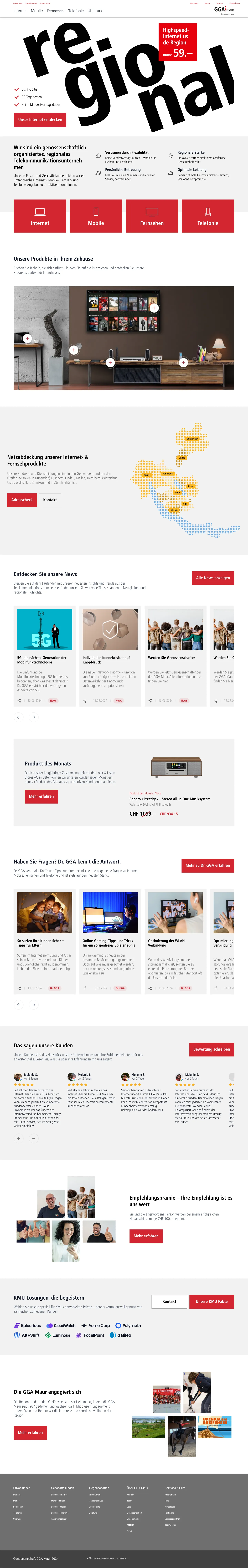 GGA Maur Redesign 2024: Homepage